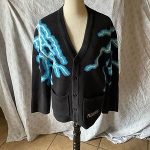 Pleasures Volt Jacquard Cardigan Sweater